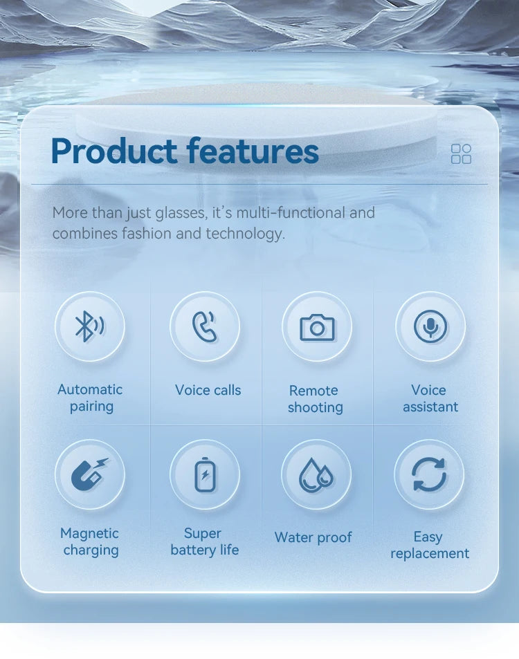 2024 G05 Smart Glasses Open Ear Music Hands-Free Calling Stereo Sound Wearable Headsets Smart Sports Anti-Blue Light Sunglasses