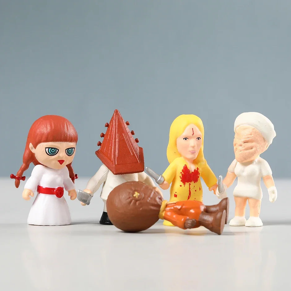 24pcs/set Horror Movie Character Collectible Figures Model Toys Q Version Dolls