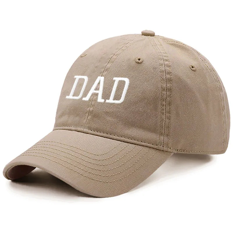 DAD MOM Embroidery Pure Cotton Baseball Cap Fashion Women Men Hat Sport Visors Snapback Cap Sun Hat Breathable Outdoor Caps