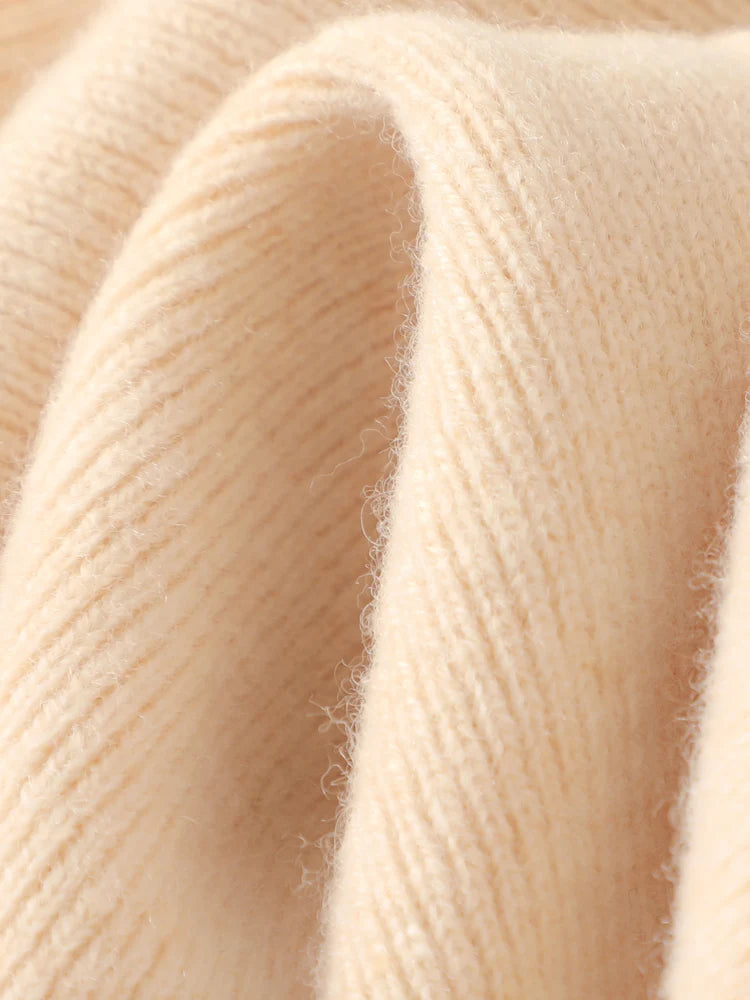 Women 100% Merino Wool Knitted Wide Leg Pants Autumn Winter Basic Soft Warm Cashmere Knit Trousers Casual Simple Style Korean