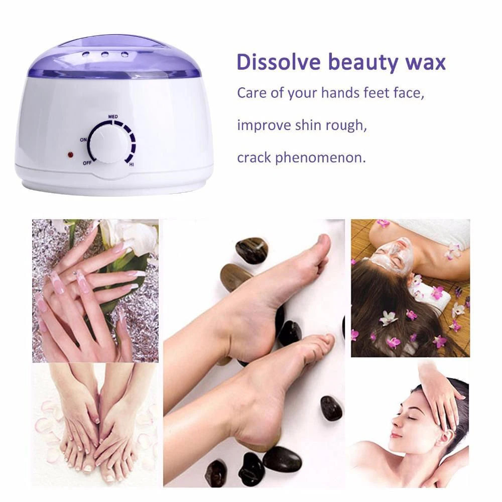 Therapy Machine Wax Warmer Portable Electric Hair Removal Kit Facial Bikini Area Armpit- Melting Pot Hot Wax Heater