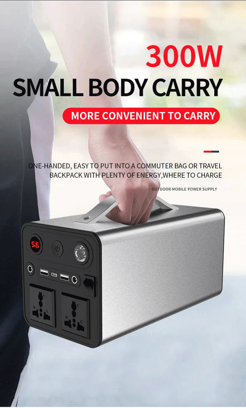 220V 300W Portable Power Station 90000mAh Powerful Emergency Power Supply Outdoor Camping External Spare Battery For Laptop