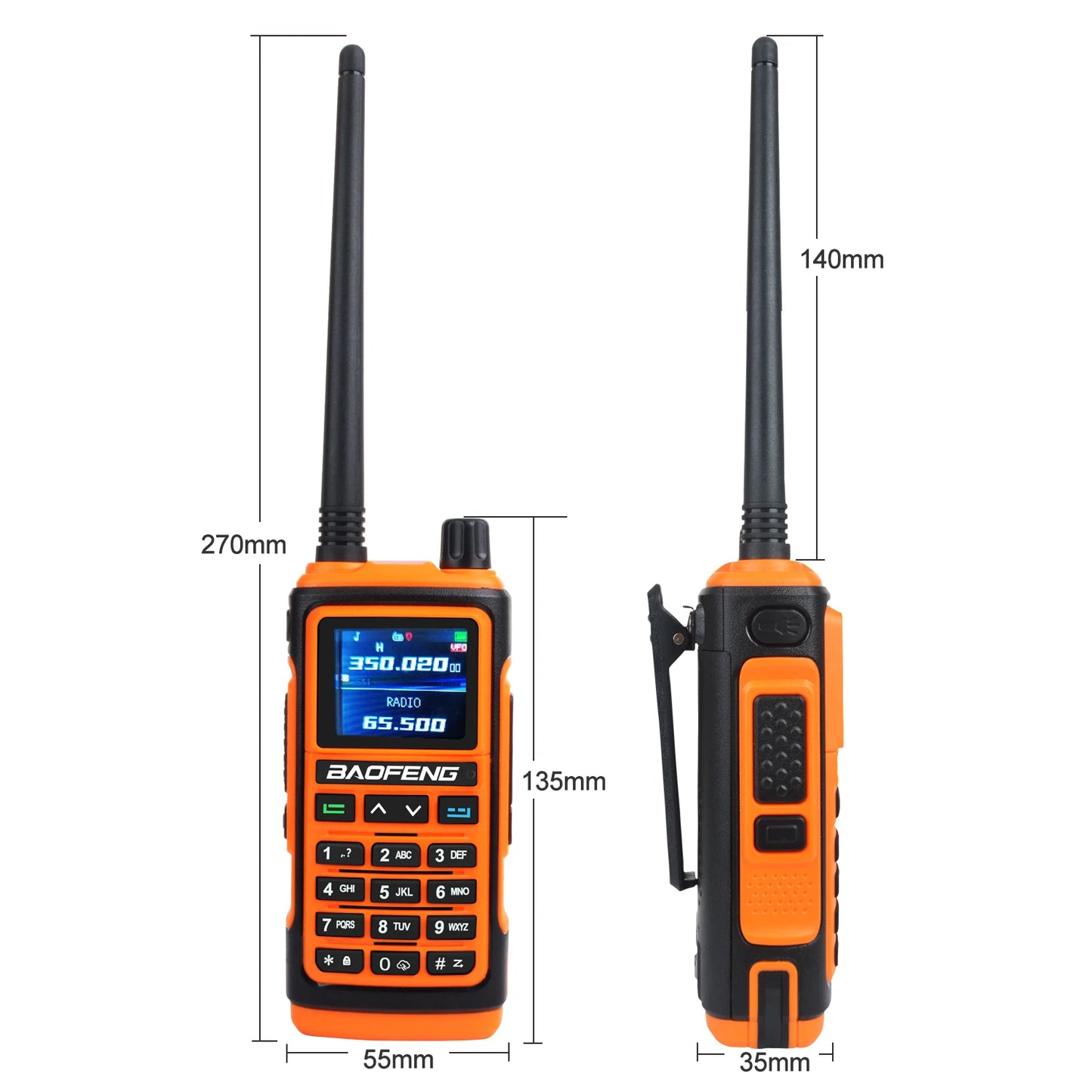 Baofeng UV-17Pro GPS Walkie Talkie 108-136MHz Air Band VHF UHF 200-260MHz 350-355MHz FM Radio Six Bands Freq Copy Waterproof