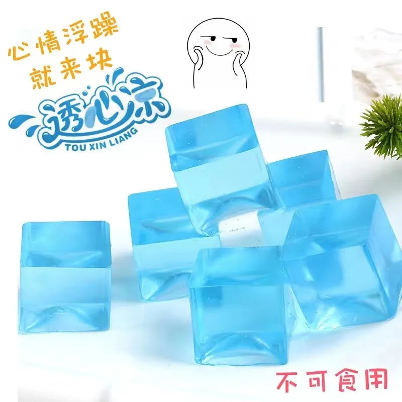 NEW Fidget Toy Mini Squishy Toys Mochi Ice Block Stress Ball Toy Kawaii Transparent Cube cat paw fish Stress Relief Squeeze Toy