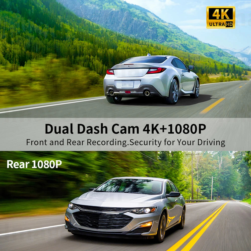 Imagebon 10.26" 4K ADAS Wireless CarPlay & Android Auto Dash Cam GPS Navigation 24h Park Monitor Night Vision Rear View Mirror