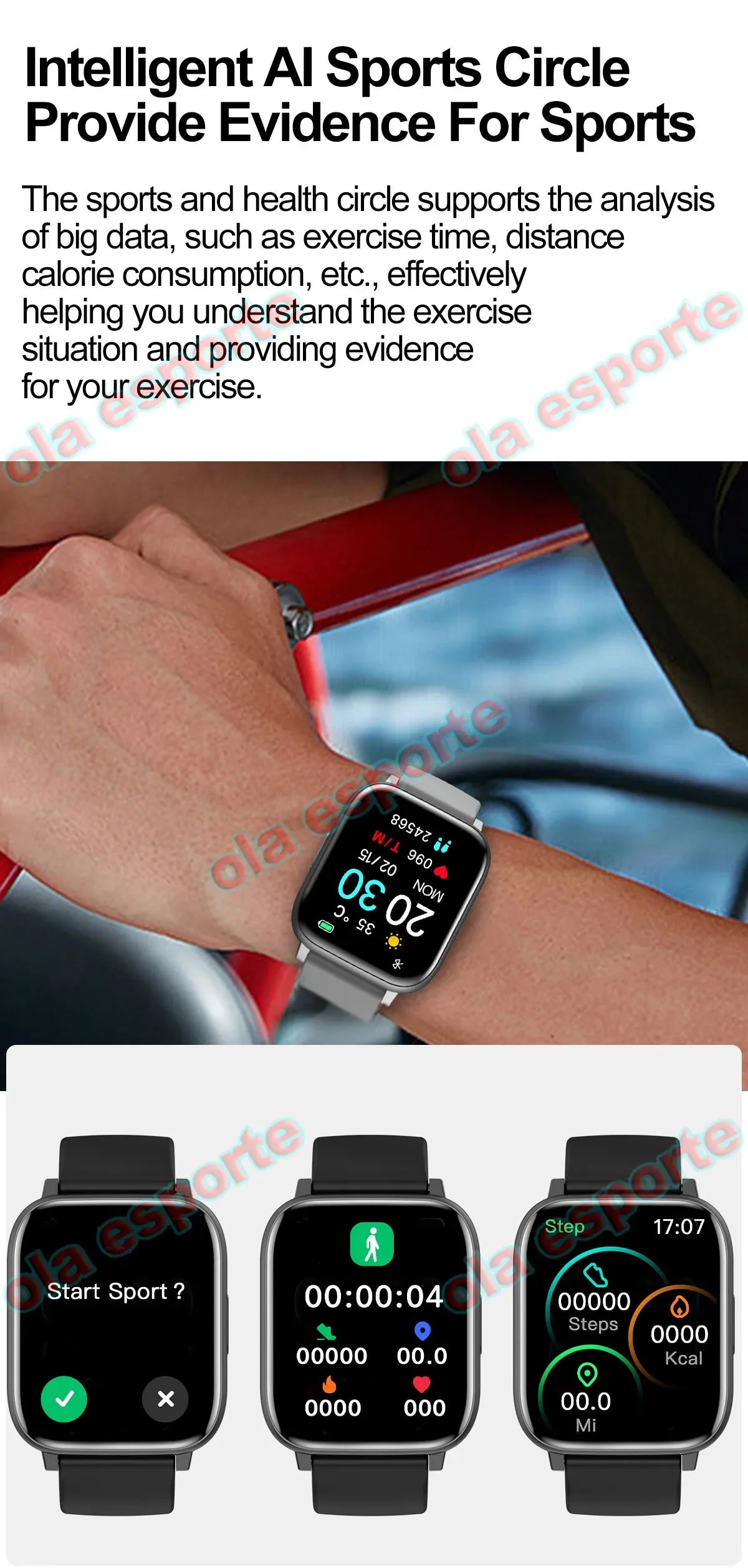 Smart Watch 2024 Bluetooth Call Sleep Heart Rate Health Monitoring GPS Watches for Men Women Sport Fitness Waterproof Smartwatch