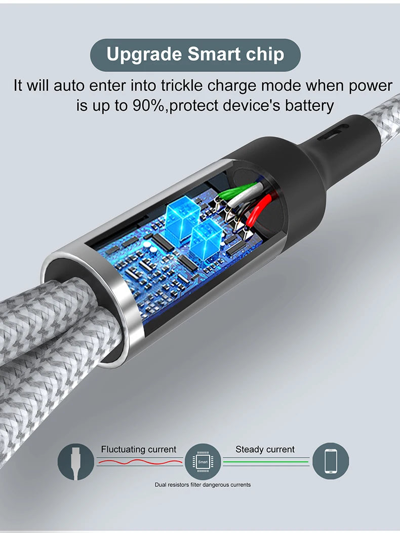 Multi Charger Cable 4 In 1 OTG Data Cable USB Fast Charge To Android Iphone Type C Charger for Iphone Huawei Android Phones