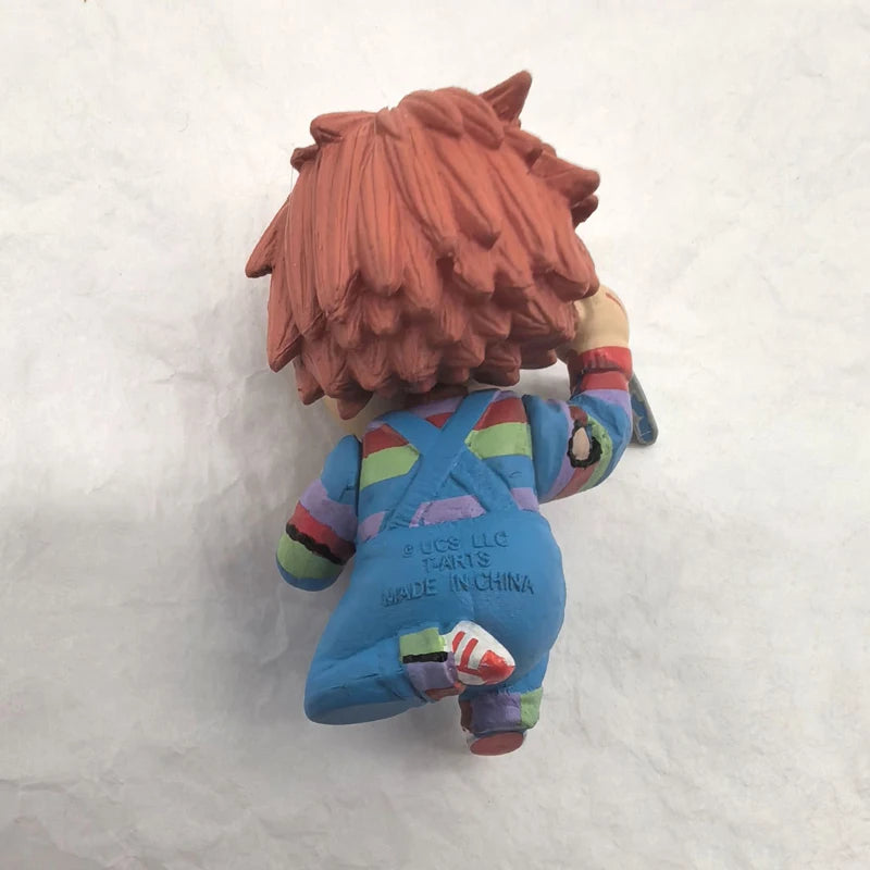Original MIni Chucky Anime Cartoon Horror Bride Figure Keychain Pendant Collect Movie Film Model Toy Halloween Gift for Adult