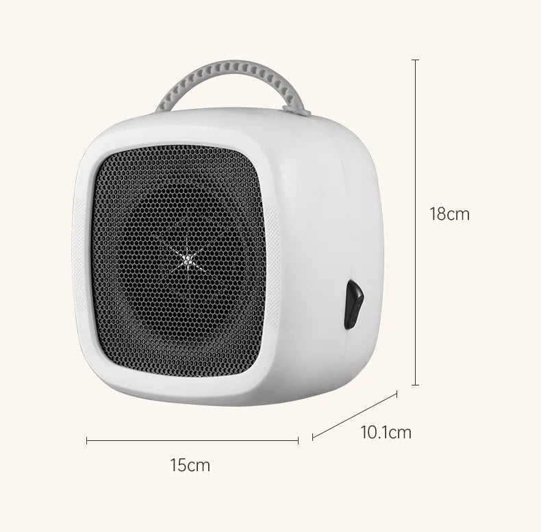 Mini Portable Electric Space Heater 500W Powerful Home Office Desktop Warm Air Heater Warmer Fan Household Silent For Winter