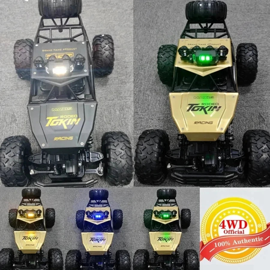 4WD Remote Control Off Road RC Car Radio Climbing Super Alloy Truck Buggy 4x4 RTR Vehicle Electric Toy for Children Kid Gift