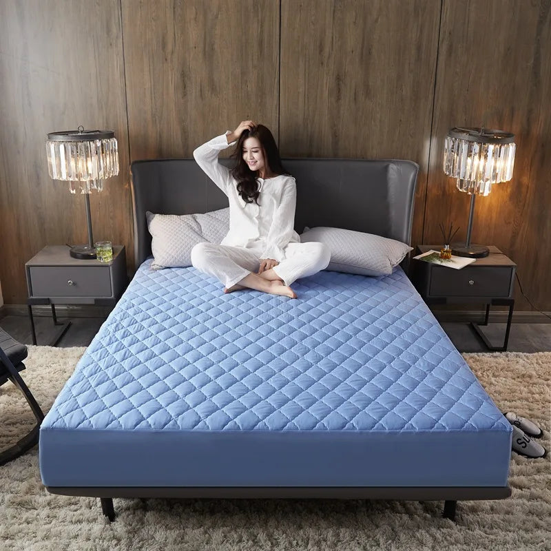 New Waterproof Mattress Cover Topper Washable Bed Cover Thickened Mattress Protector Cover Queen Size Bed Sheet Anti-mites Pad