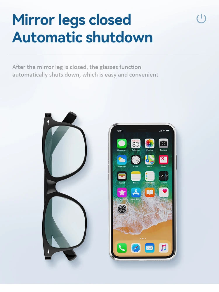 2024 G05 Smart Glasses Open Ear Music Hands-Free Calling Stereo Sound Wearable Headsets Smart Sports Anti-Blue Light Sunglasses