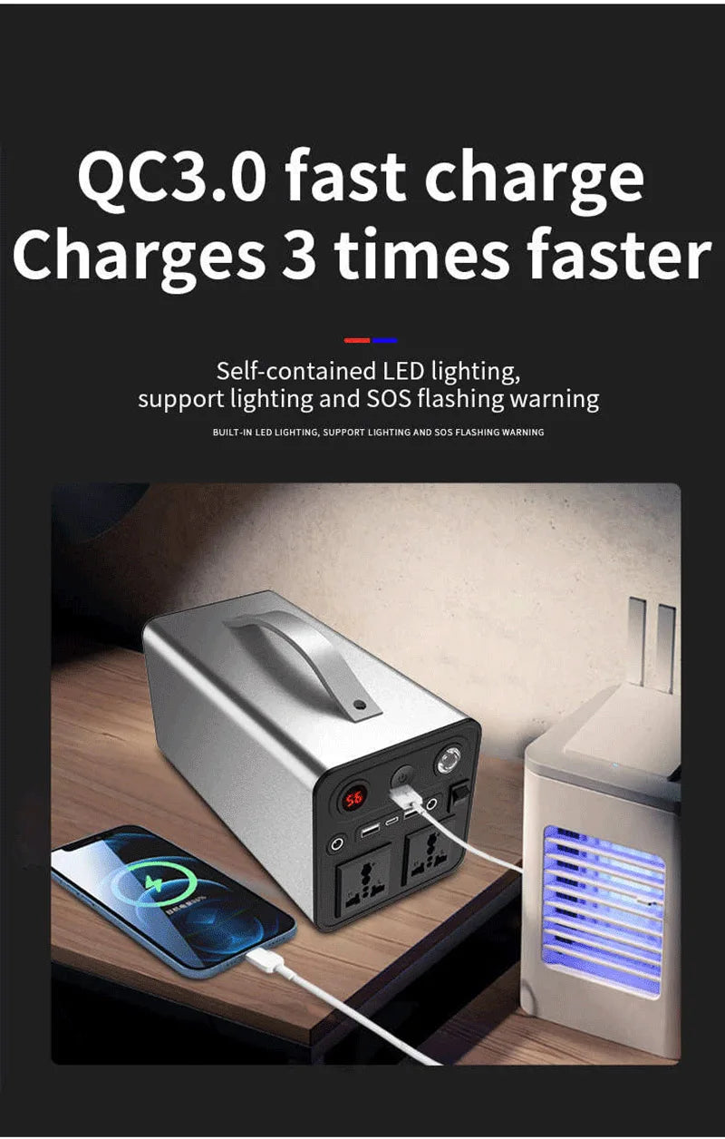 220V 300W Portable Power Station 90000mAh Powerful Emergency Power Supply Outdoor Camping External Spare Battery For Laptop