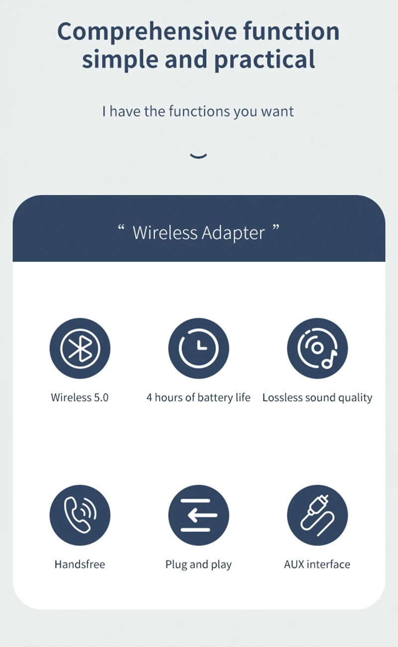 Bluetooth 5.0 Audio Receiver Transmitter Hansfree Call 3.5mm AUX Jack RCA USB Dongle Stereo Wireless Adapter For TV PC Car Kit