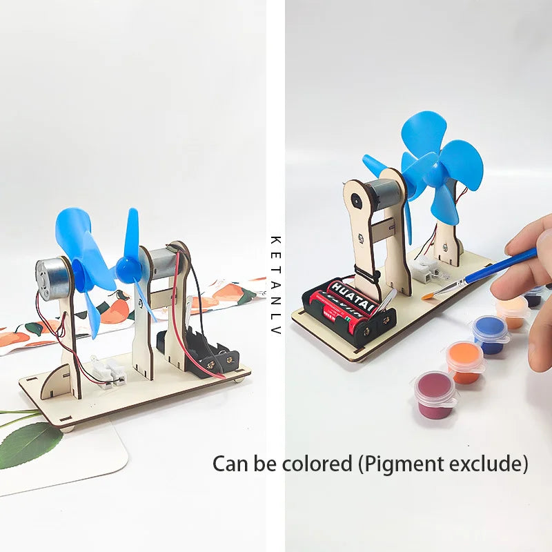 DIY Wind Driven Generator Model STEM Technologia Science Toys Experimental Tool Kit Learning Educational Teaching Aids for Kids