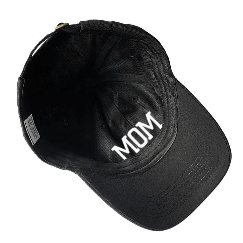 DAD MOM Embroidery Pure Cotton Baseball Cap Fashion Women Men Hat Sport Visors Snapback Cap Sun Hat Breathable Outdoor Caps