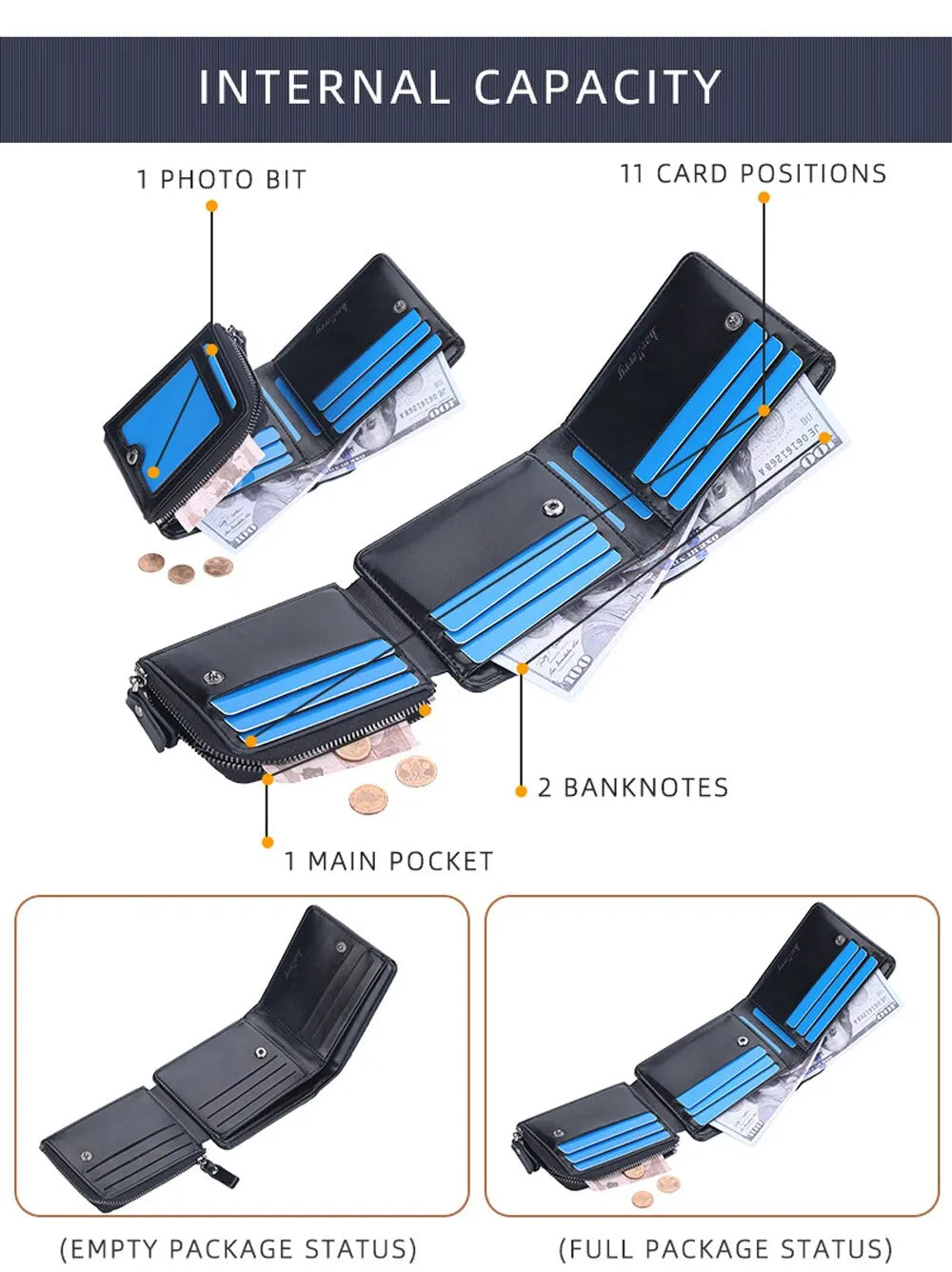 New PU Leather Men Wallets High Quality Zipper Short Desigh Card Holder Male Purse Vintage Coin Holder Men Wallets