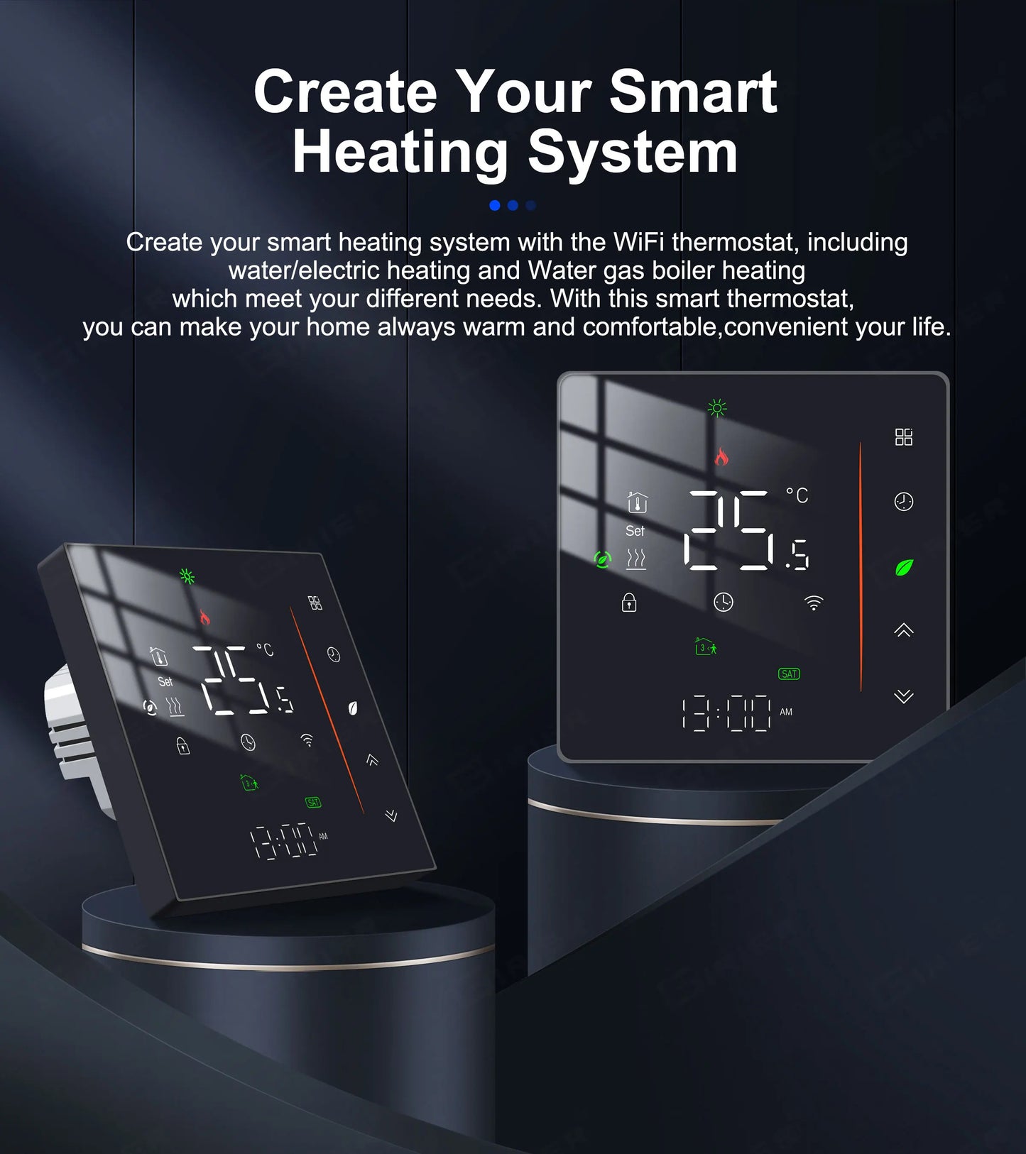 GIRIER Tuya Smart WiFi Thermostat for Water/Electric Heating/Gas Water Boiler Temperature Controller Works with Alexa Hey Google