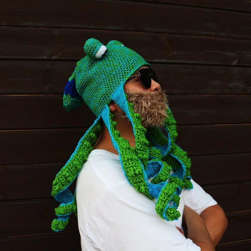 Hat Unisex Cthulhu Style Adult Party Funny Octopus Headgear Creative Holiday Gift Tricky Woolen Hat