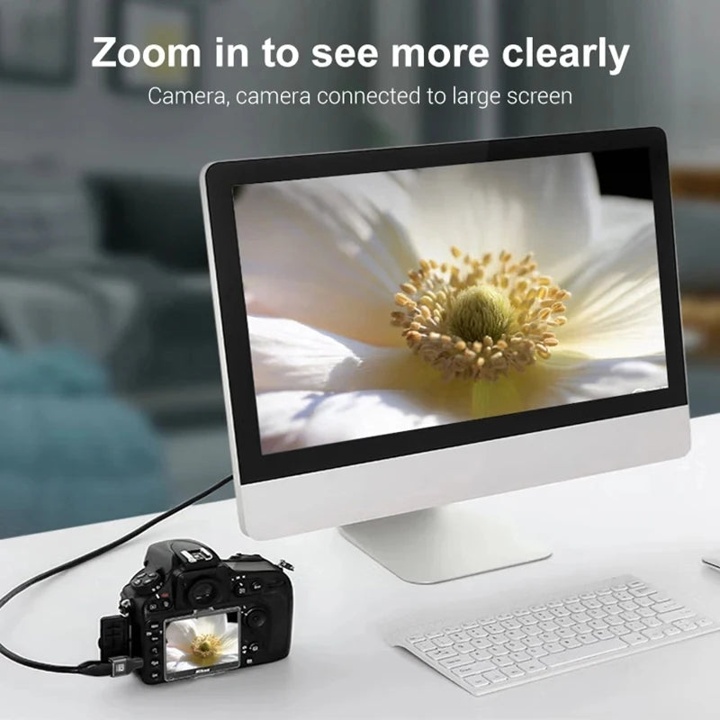 Mini HDMI Adapter 8K 60Hz 4K 120Hz Mini HDMI Male to HDMI 2.1 Female Converter For Laptop Graphics Card Micro HDMI Extension