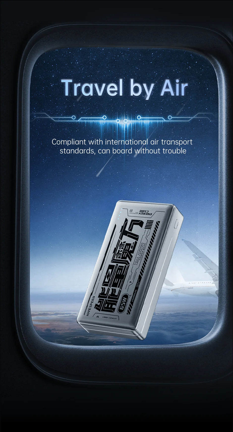 MOVESPEED E20 20000mAh Power Bank 65W Type Fast Charging External Battery Portable Charger Powerbank for MacBook Lenovo Laptop