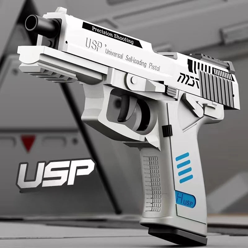 Shell Ejection 2011 Pistol Decompression Radish Gun  Empty Hanging USP Continuous Soft Bullet Launcher Toy Gun