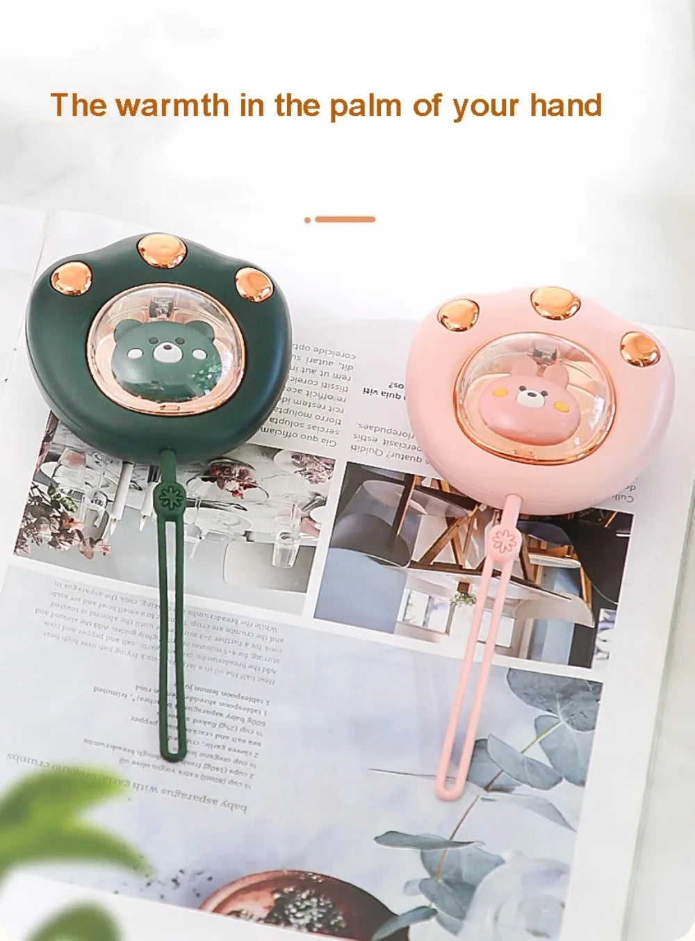 Mini Cat's Claw Hand Warmer Rechargeable Electric Heater 2 Temperatures Portable Cute Pockets Winter for Student Work USB Charge