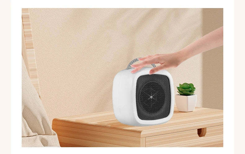 Mini Portable Electric Space Heater 500W Powerful Home Office Desktop Warm Air Heater Warmer Fan Household Silent For Winter