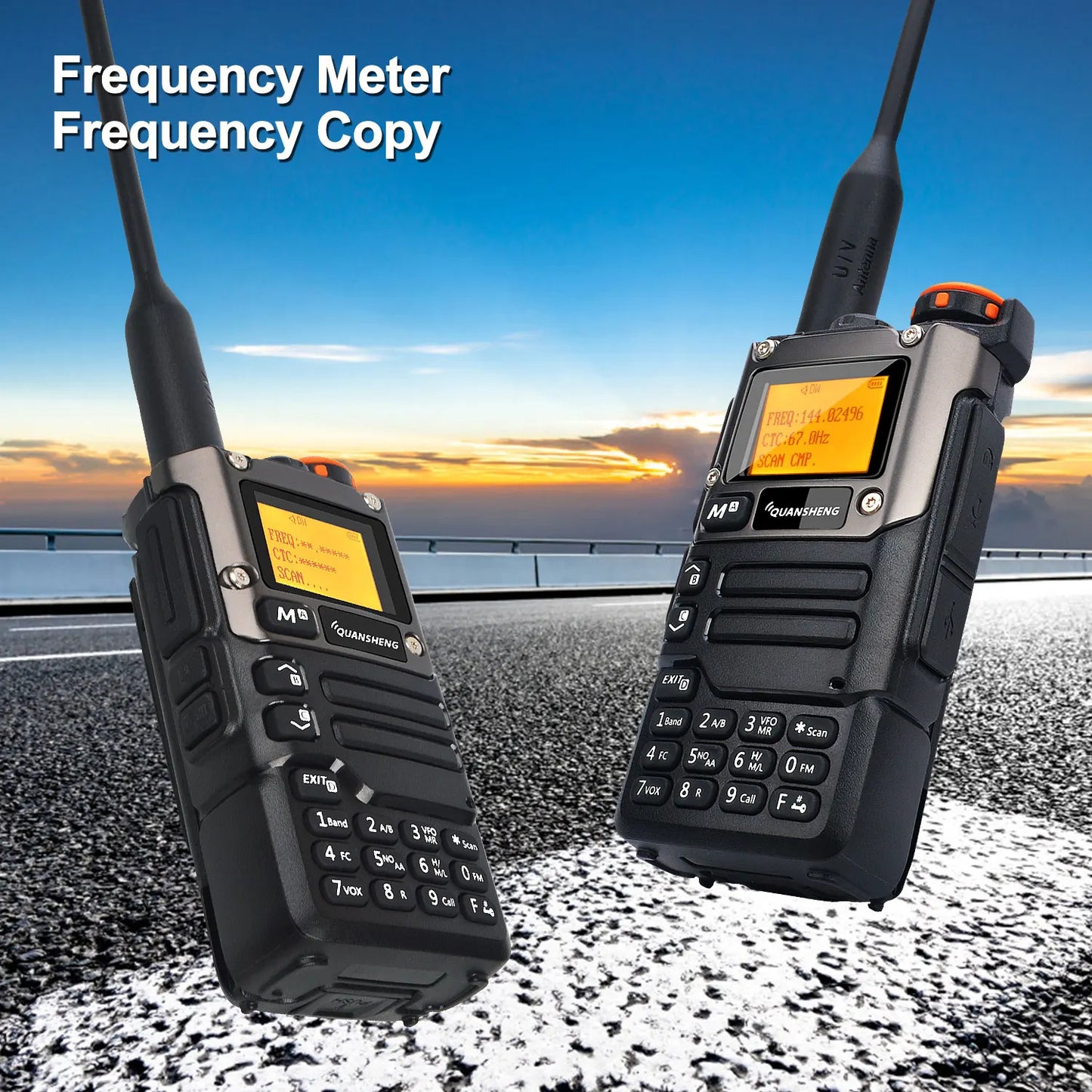 Quansheng Walkie Talkie Air Band 50-600MHz HF RX UV-K5(8) 136-600MHz UHF VHF TX FM Scrambler NoAA Frequency Scan Copy DTMF Radio