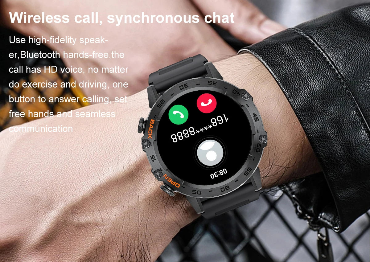 LIGE Smartwtach For Men 400mAh Outdoor Sport Bluetooth Calling Watches Health Monitoring Waterproof Smartwatch Man Reloj Hombre