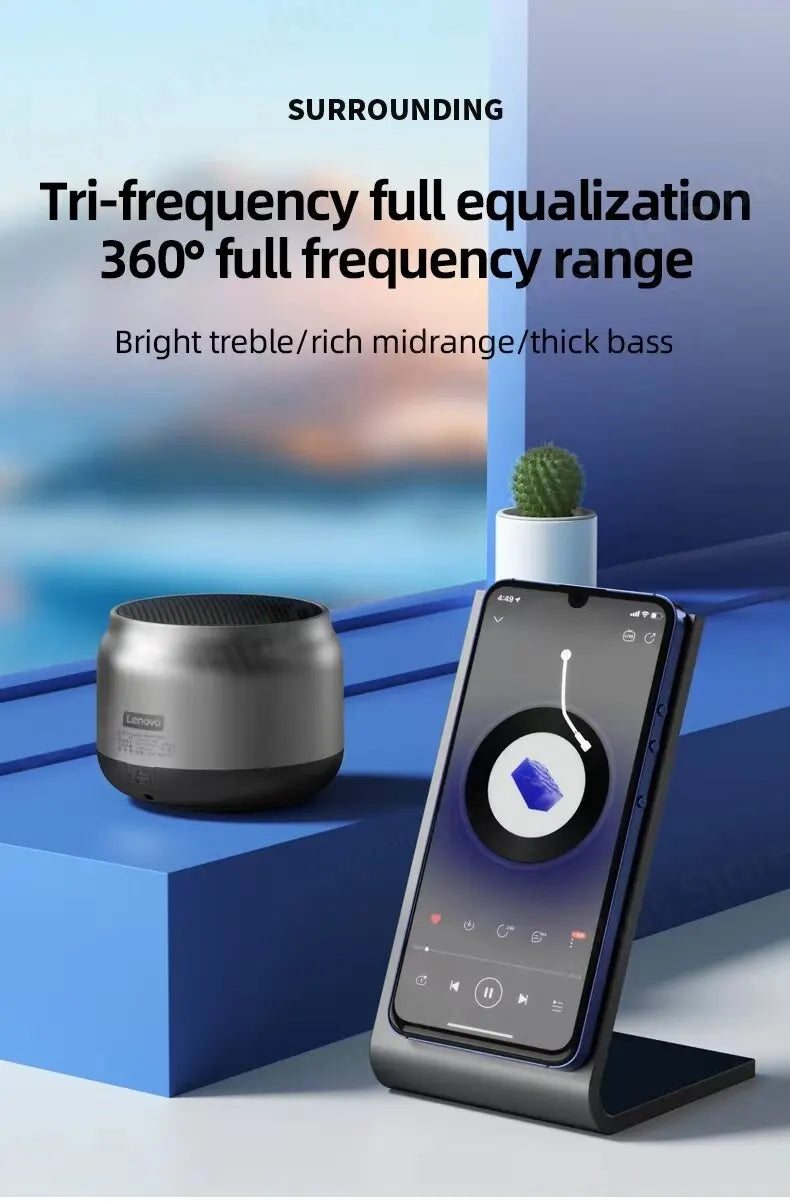 Original Lenovo K30 Portable Hifi Bluetooth Wireless Speaker Waterproof USB Outdoor Loudspeaker Music Surround Bass Box Mic