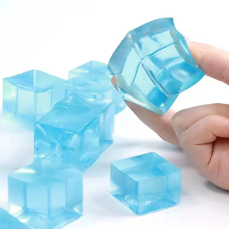NEW Fidget Toy Mini Squishy Toys Mochi Ice Block Stress Ball Toy Kawaii Transparent Cube cat paw fish Stress Relief Squeeze Toy
