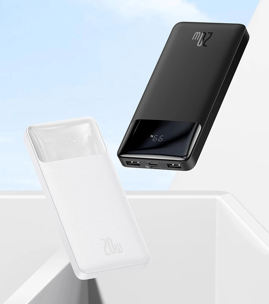 Baseus Power Bank 20000mAh Portable Charger Powerbank 10000mAh External Battery PD 20W Fast Charging For iPhone Xiaomi PoverBank