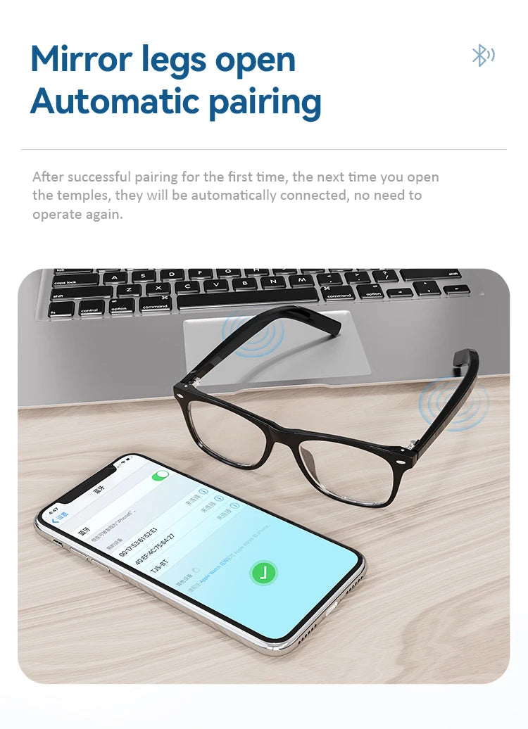 2024 G05 Smart Glasses Open Ear Music Hands-Free Calling Stereo Sound Wearable Headsets Smart Sports Anti-Blue Light Sunglasses