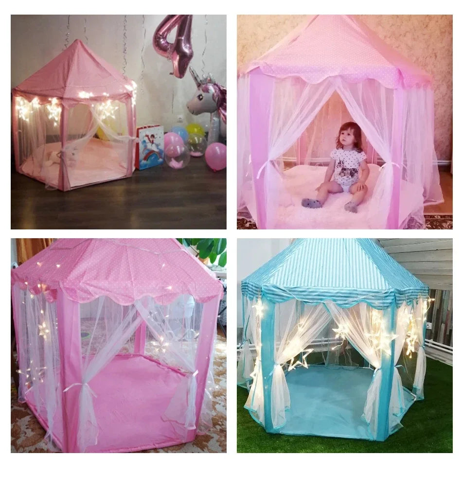 Portable Children's Tent for Kids Tent Toys for Girls Princess Castle Tipi Infantil Teepee Baby Christmas Gifts