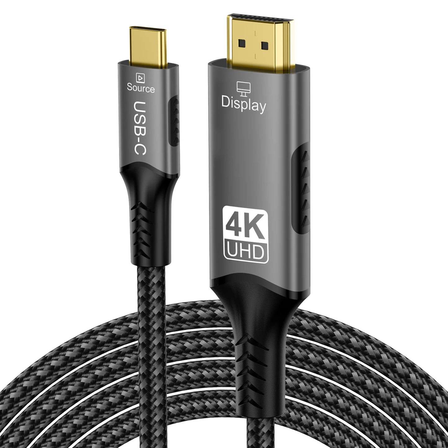 FDBRO USB Type C to HDMI 2.1 Cable Adapter 8K@60Hz,4K@60Hz 6FT Aluminum Type-C to HDMI Braided Cord for Laptop Tablet Galaxy S24