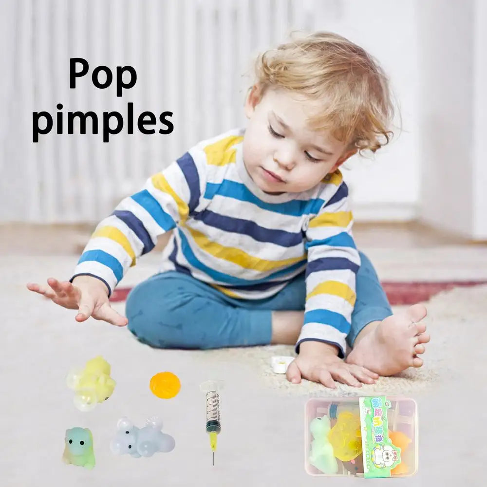 Funny Pimple Popping Toy Blowing Animal Squeeze Anti-stress Pimple Popper Toys Stocking Stuffers Sensory Toys Kids Birthday Gift