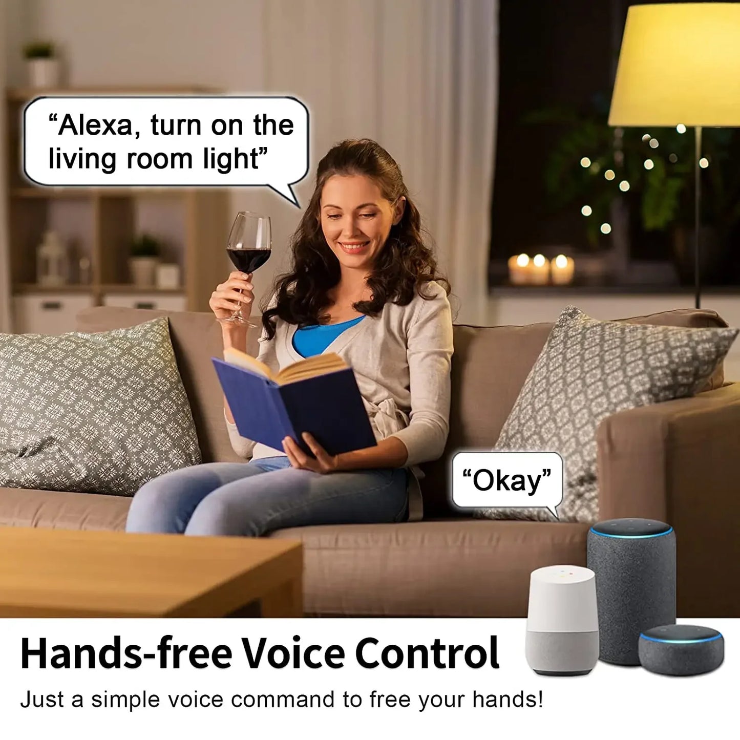 Wifi Smart Light Switch EU 86 Glass Screen Touch Panel Voice Control Wireless Wall Switches with Alexa Google Home 1/2/3/4 Gang