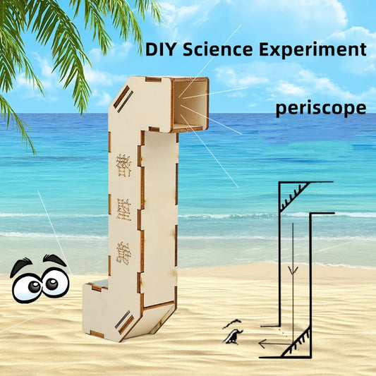 DIY Manual Wooden Puzzle Periscope Toys Science Experimental Tool Kit Learning Early Stage Education Interest Games For Teaching