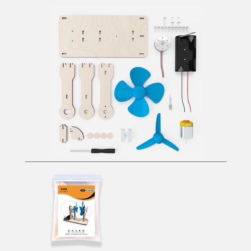DIY Wind Driven Generator Model STEM Technologia Science Toys Experimental Tool Kit Learning Educational Teaching Aids for Kids