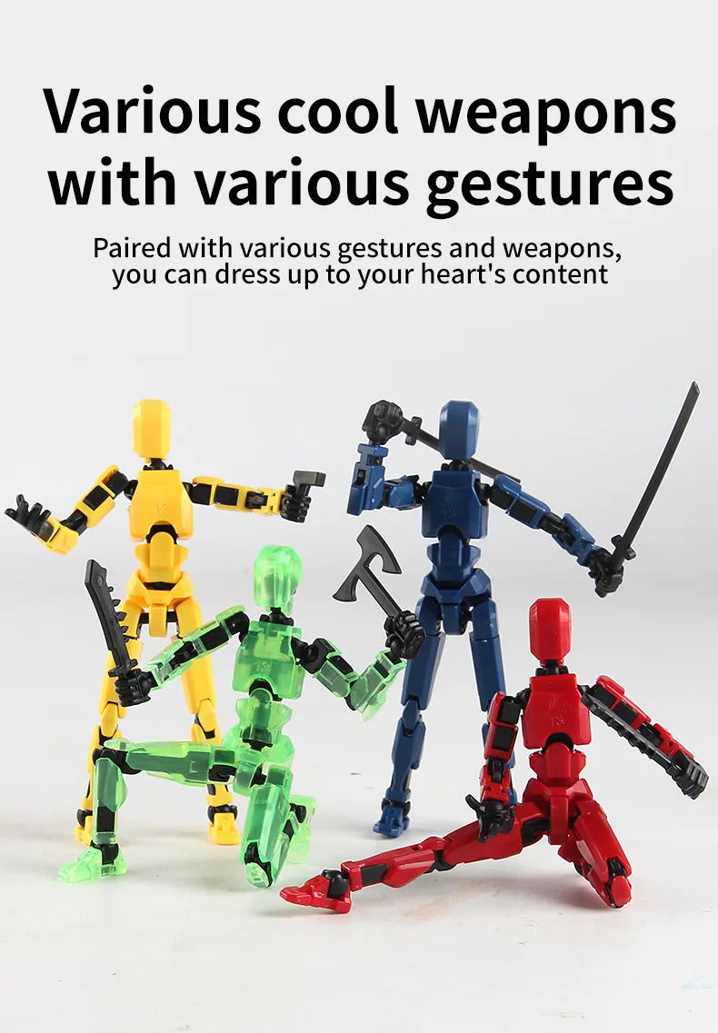 Lucky Robot 13 Action Figure, 3D Printed Multi-Jointed Movable Robot Action Figure, Dummy Robot 13 Action Figure for Kids Adults