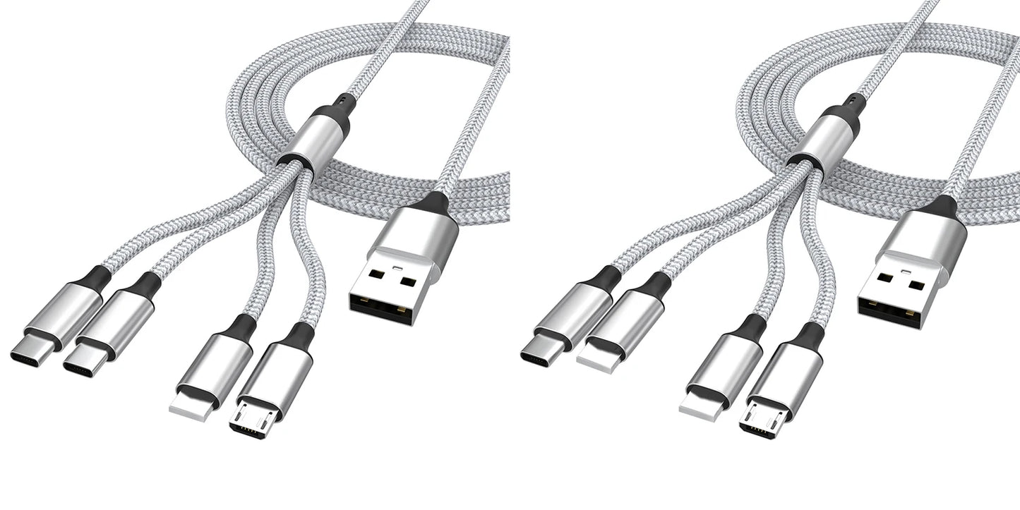 Multi Charger Cable 4 In 1 OTG Data Cable USB Fast Charge To Android Iphone Type C Charger for Iphone Huawei Android Phones