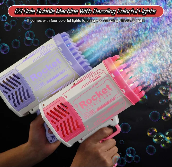 40 Holes Bubbles Gun Wedding Party Birthday Outdoor Cool Toy For Children Summer Toy Gift Portable Soap Bubbles Gun Water Toy