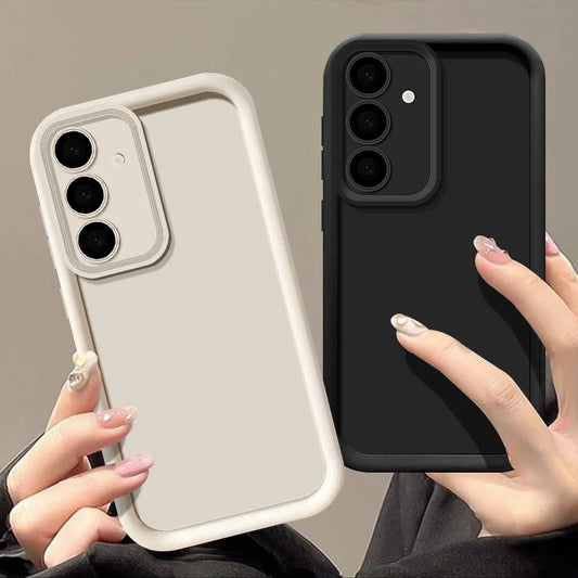Candy Color Phone Case For Samsung S24 S23 S22 Ultra Plus S21 FE A14 A34 A15 A35 A52 A53 A54 5G Shockproof Soft Silicone Cover