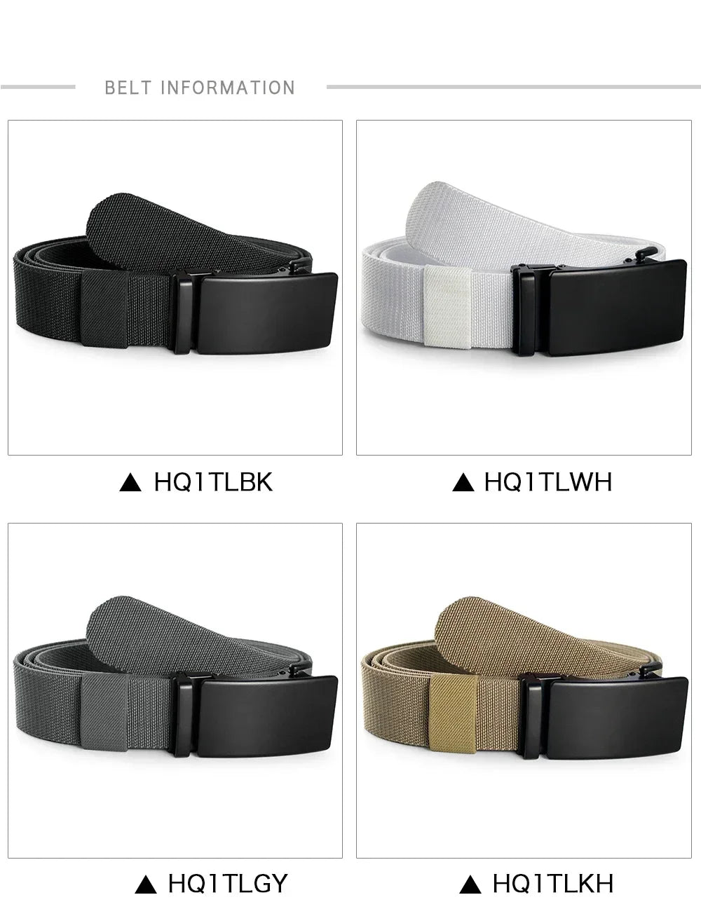 New Golf Sports Elastic Belt Tactical Belt Metal Automatic Buckle Tough Stretch Nylon Men Military Belt 115-150CM Big Size Belts