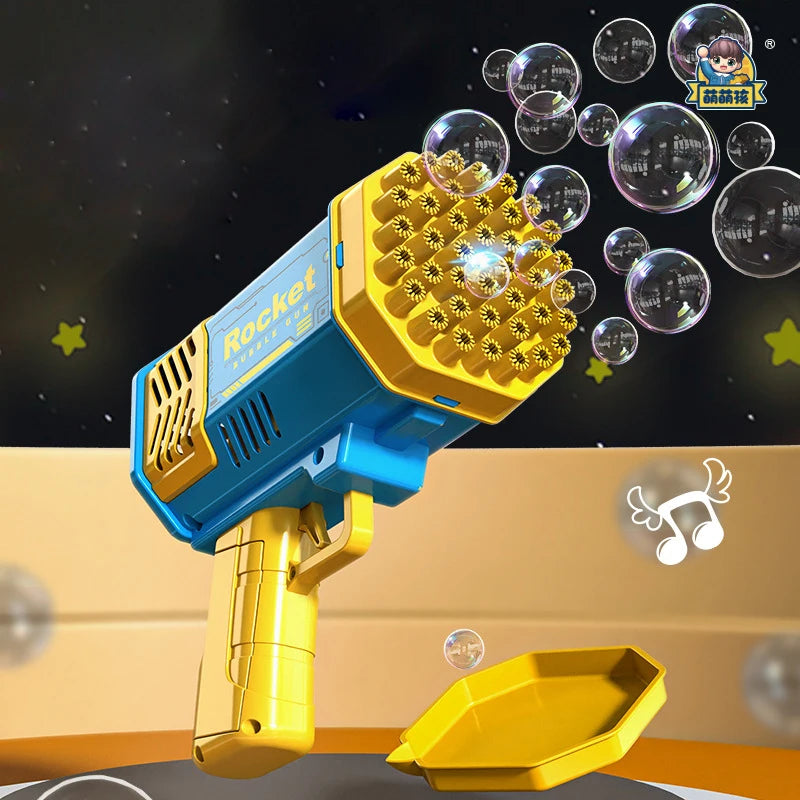 40/69 Holes Bubble Machine Ages 3+ Boy Girl Toys Birthday Wedding Kids Adult Party Toys Summer Outside Bubble Gun Soap Blower