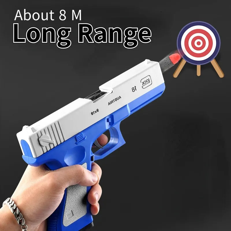Upgrade Shell Throwing Toys Gun Ejection G17 Handgun Soft Darts Bullets Airsoft Pistol For Boys Outdoor Sports Shooting Gift