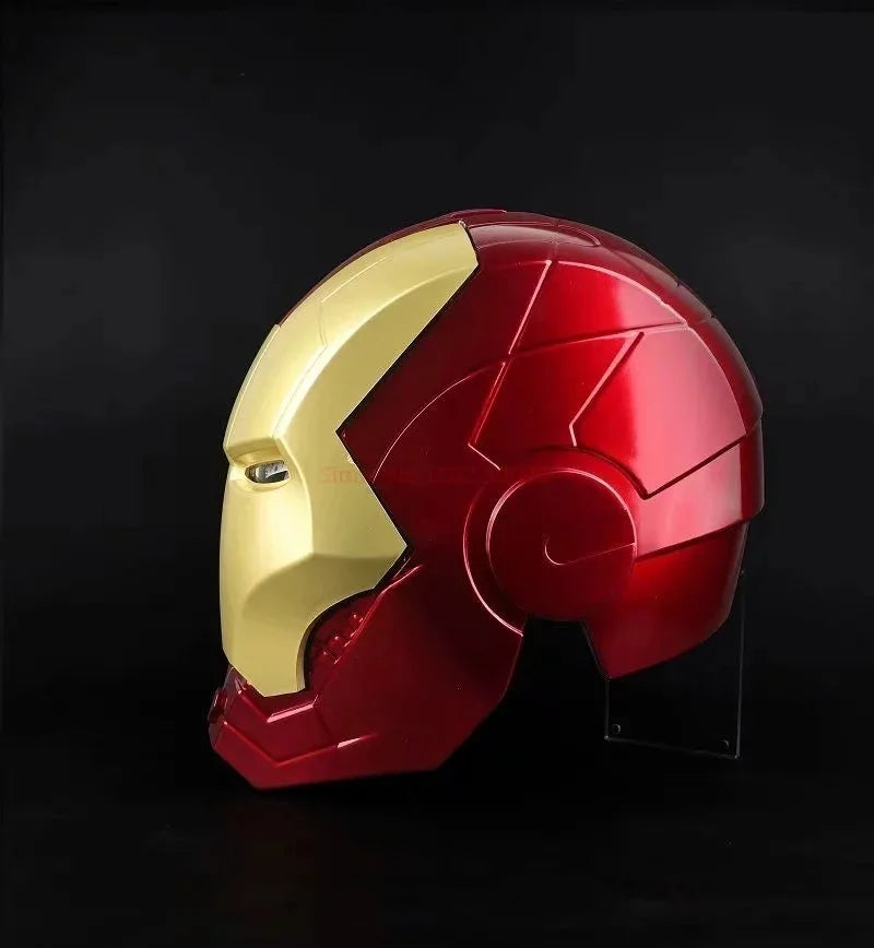 In Stock New Marvel Avengers Iron Man Helmet Cosplay 1:1 Light Led Ironman Mask Pvc Action Figure Toys Child Adult Gift