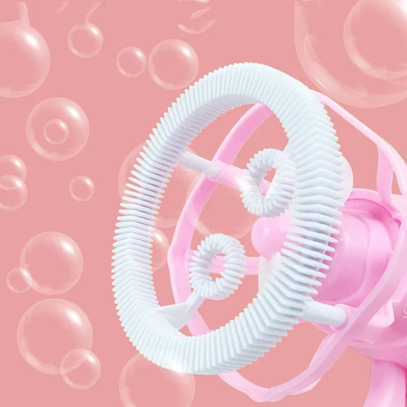 2 IN 1 Soap Bubbles Machine Bubble Gun Creative Bubble In Bubble Toys Blower Maker Outdoor Party Games Toys for Kids Boys Girls