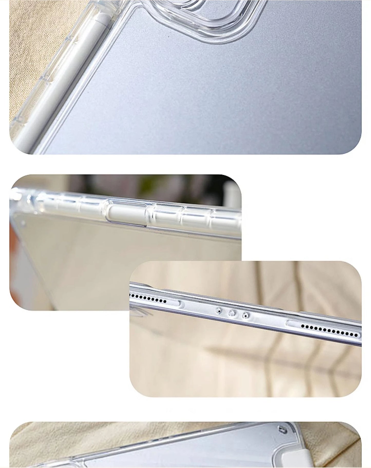 For 2024 iPad Pro 11 iPad 10th Generation iPad 10.2 7 8th  9th  Cover Gen  iPad Air6 4 5 10.9 13in 12.9 M2 M4 Pencil Holder Case